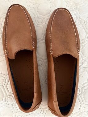Polo by Ralph Lauren Brown Leather Slip-On Driving Loafers